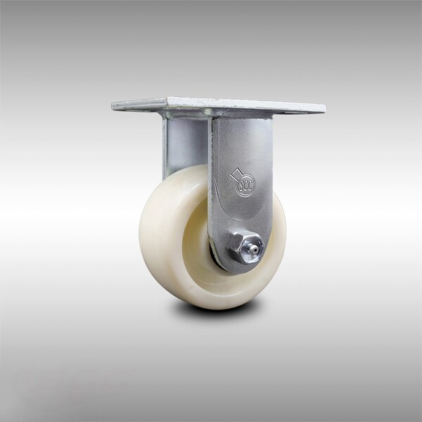 4 Inch Stainless Steel Nylon Wheel Rigid Caster with Ball Bearing